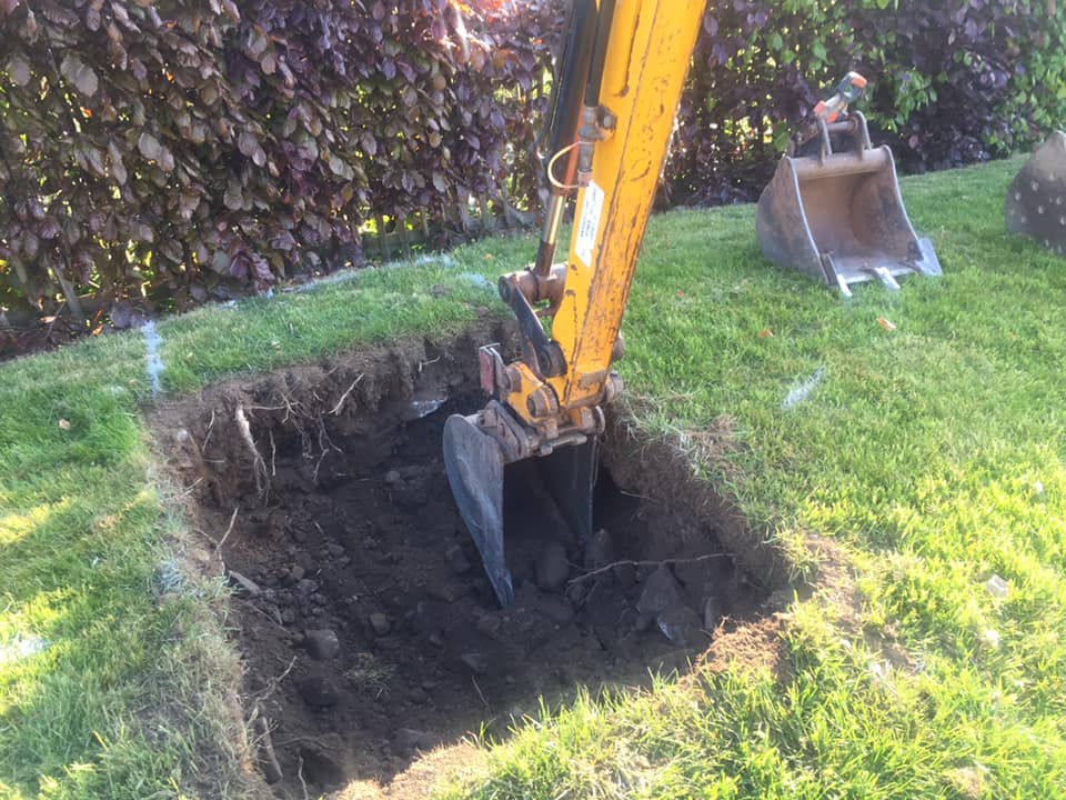 Install Concrete Base for New Retail Sign