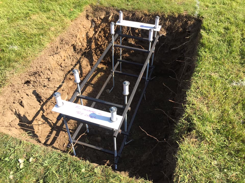 Install Concrete Base for New Retail Sign