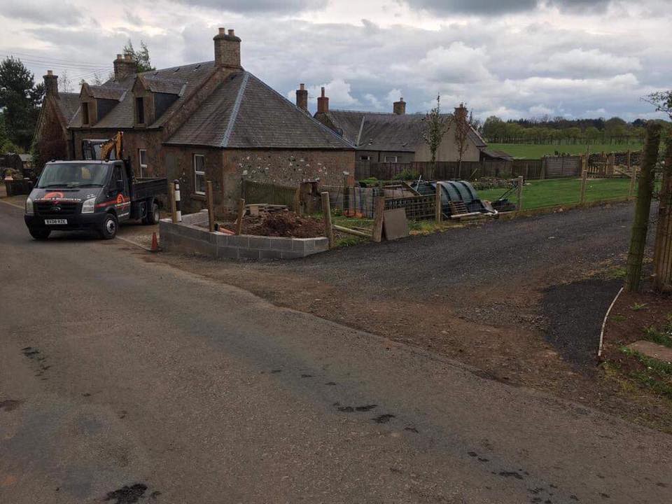 New Entranceway Dug-Out and Surfaced to Borders Council Specficiations