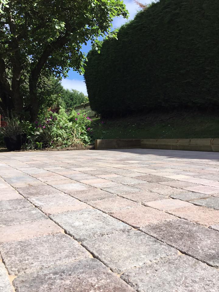 New Patio with Drivesett Tegula Block Paving