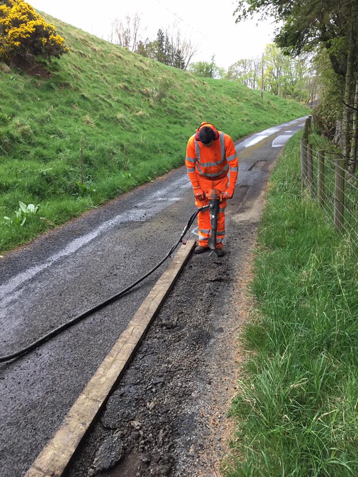 Pot Hole Repairs at Bowland Farm Estate, Stow