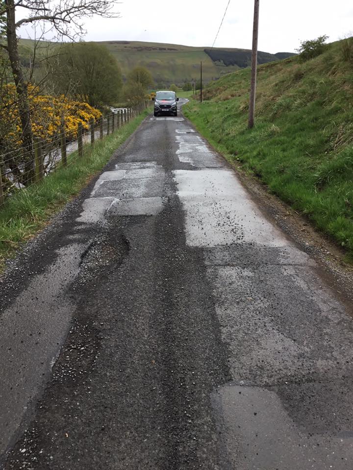 Pot Hole Repairs at Bowland Farm Estate, Stow