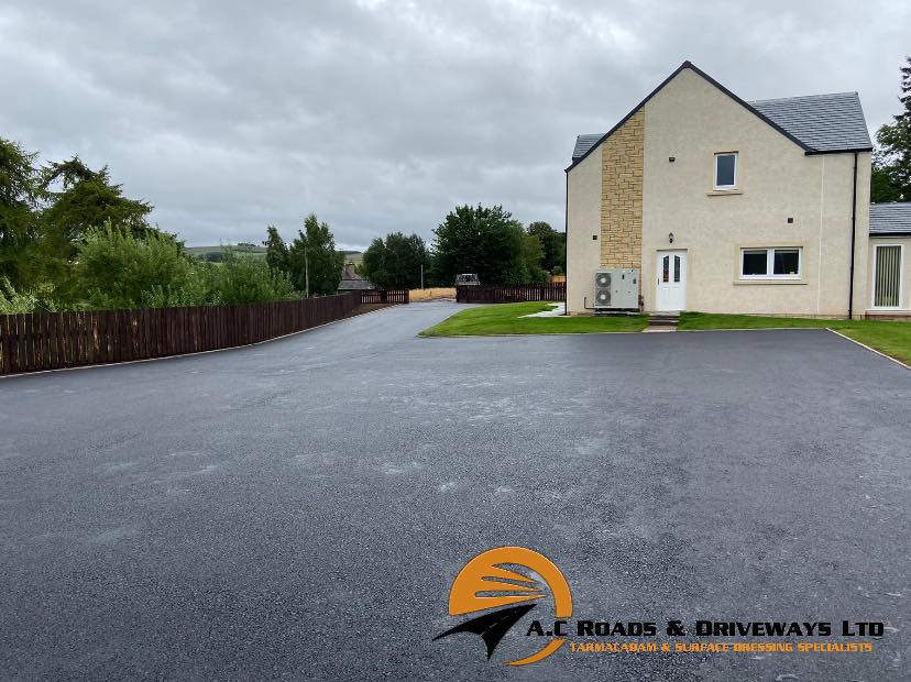 Asphalt Housing Development Site Road