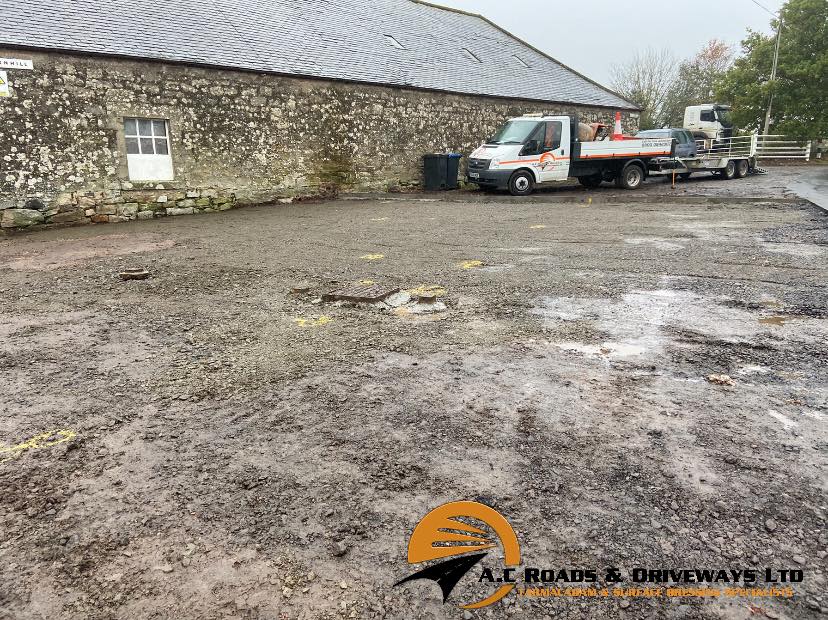 Farm Entrance and Yard Tarmac Work - Borders, Scotland