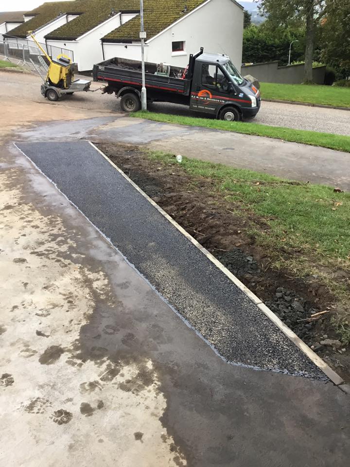 Foot Pavement Widened & Reinstated - Galashiels