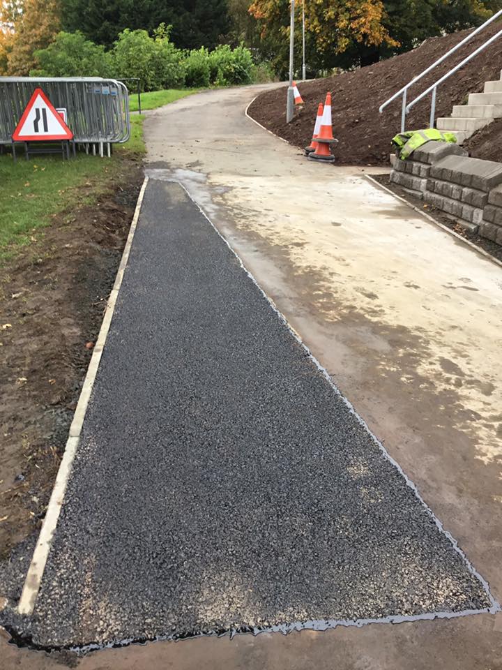 Foot Pavement Widened & Reinstated - Galashiels