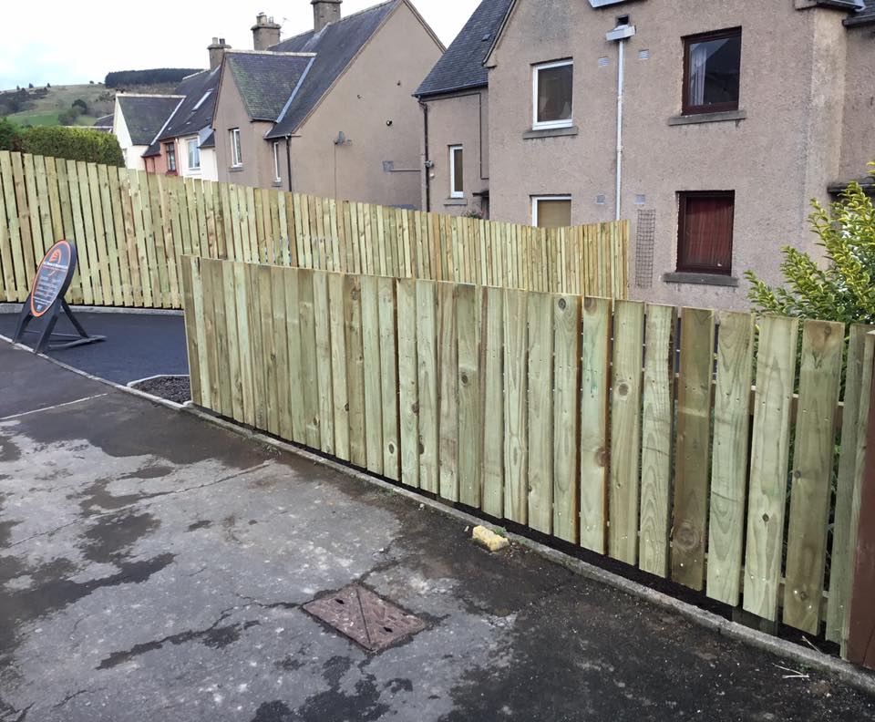 New Driveway with Fencing, Edging, Drainage - Galashiels