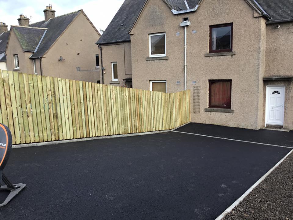 New Driveway with Fencing, Edging, Drainage - Galashiels