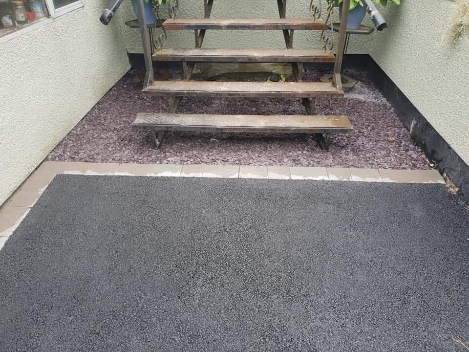 New Driveway with Tegula Pennant Grey Block Edging