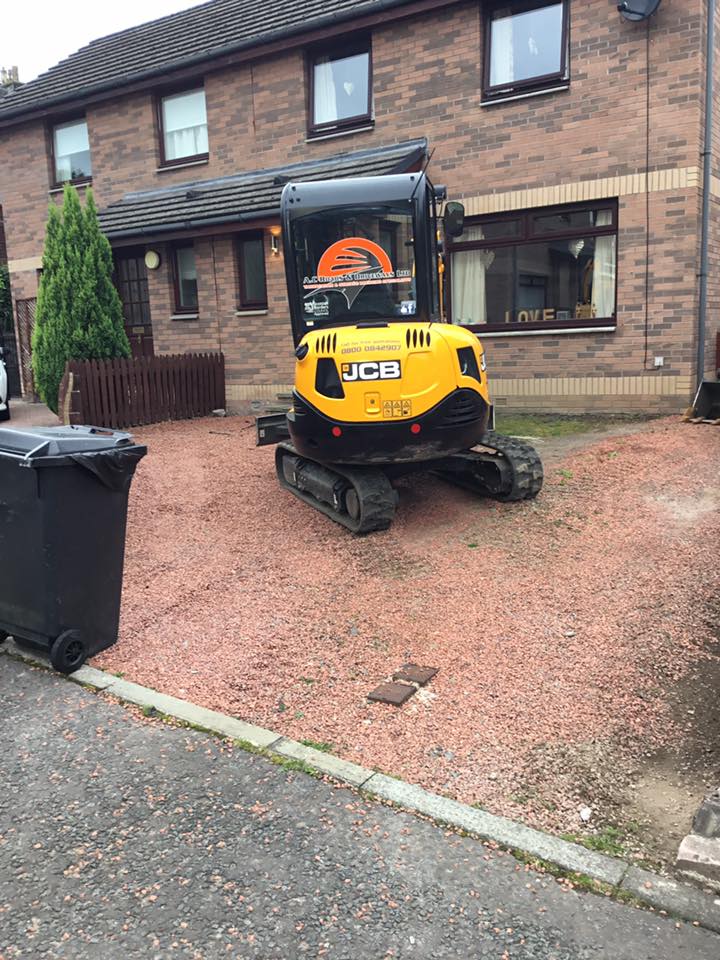 New Tarmac Driveway, Door Step, Block Edging