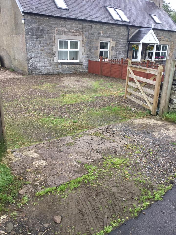 New Tarmac Driveway, Kerb with Block Stone Edging