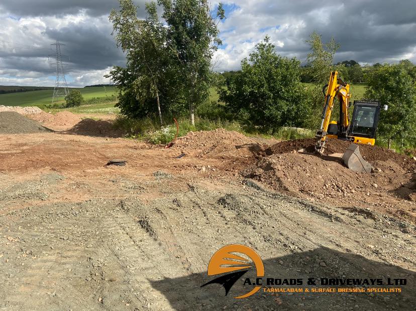 Tarmac Access Road to Building Plots - Borders, Scotland