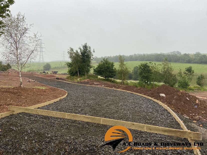 Tarmac Access Road to Building Plots - Borders, Scotland