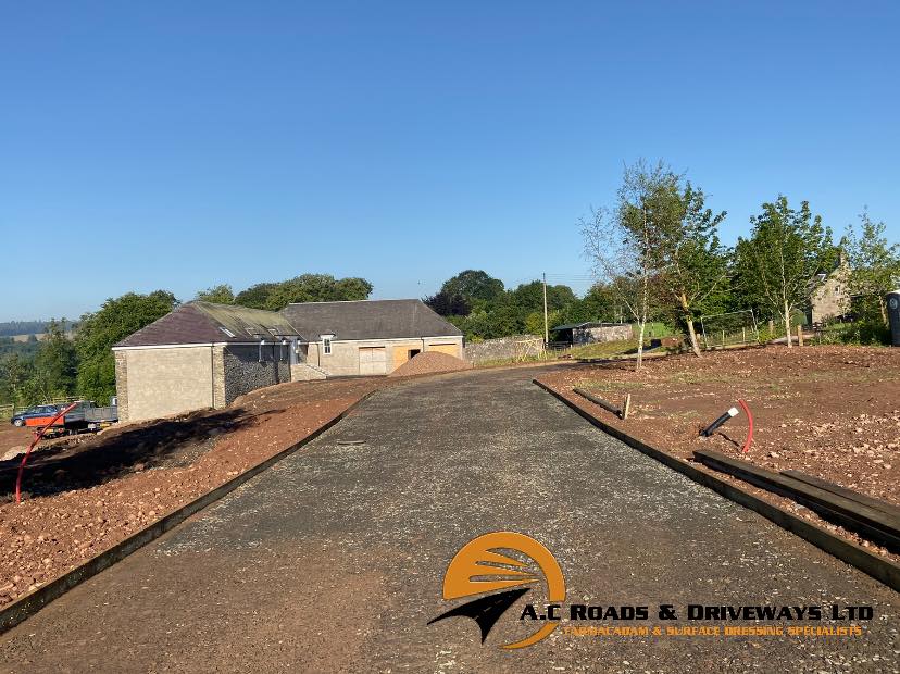 Tarmac Access Road to Building Plots - Borders, Scotland