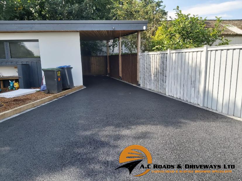 Tarmac Driveway with Tegula Block Edging