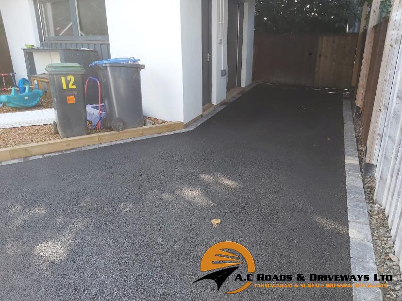 Tarmac Driveway with Tegula Block Edging