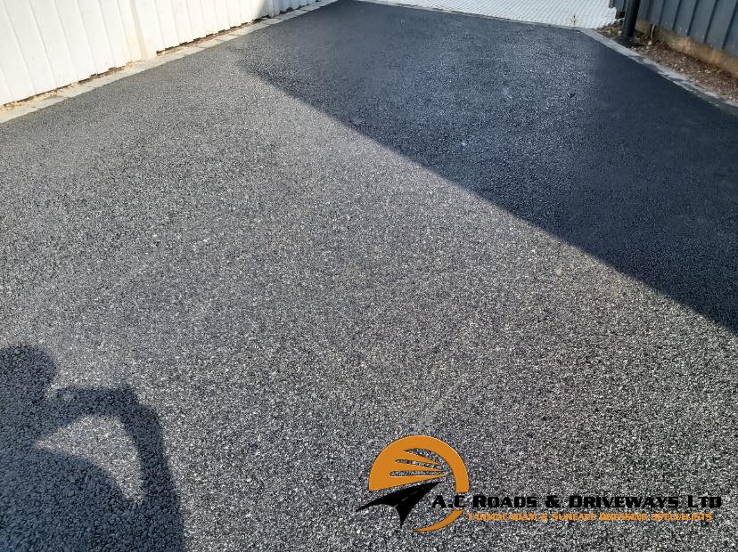 Tarmac Driveway with Tegula Block Edging