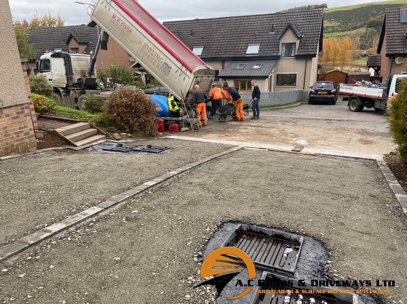 Two Tarmac Driveways - Melrose, Borders