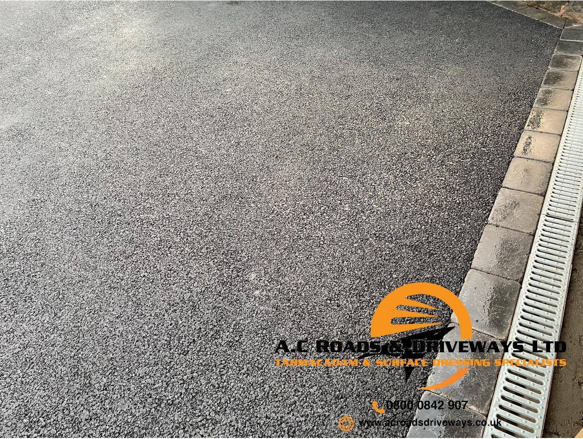 Tarmac Driveway Peebles - Brick Edging, Drains