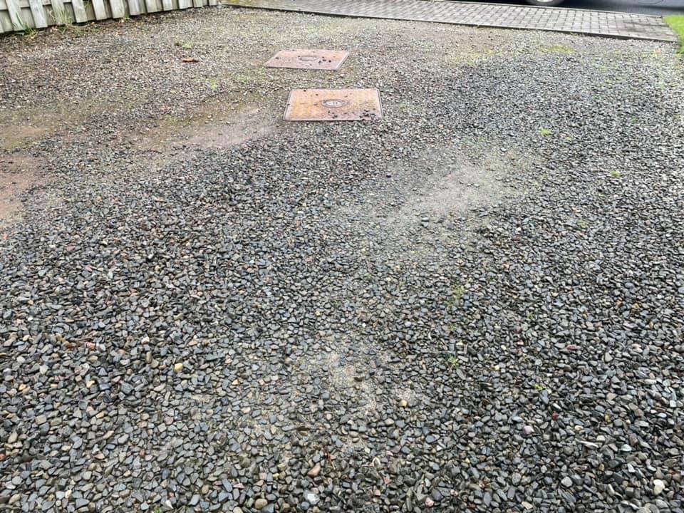 Old Tarmac Driveway without Drainage, Edinburgh, Lothians, Borders