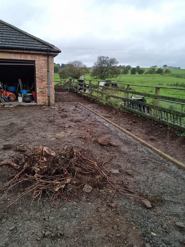 new driveway and roadway levelling work