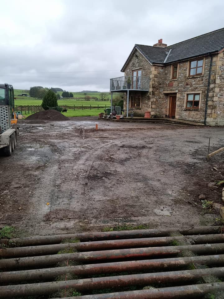 new driveway and roadway levelling work