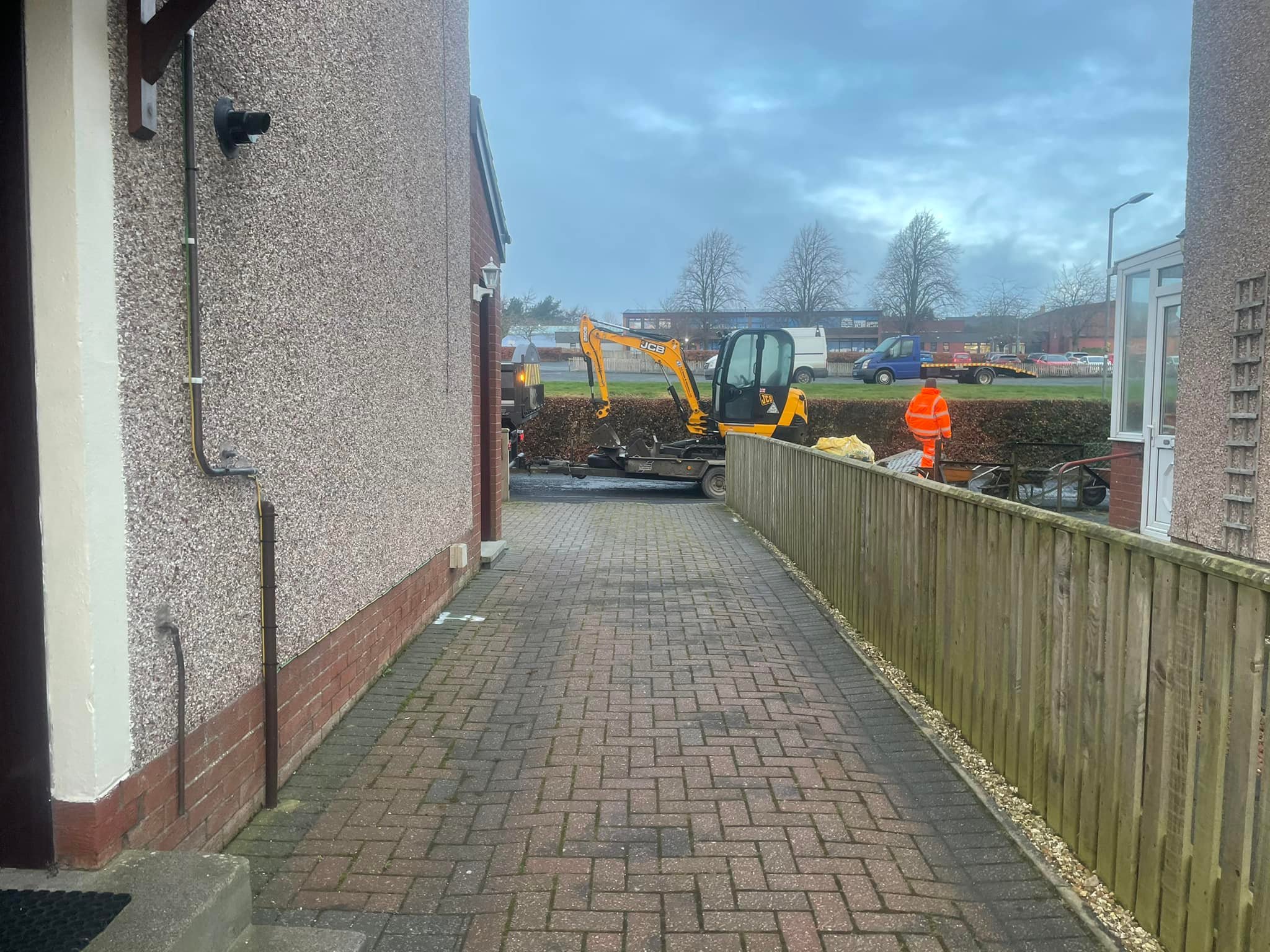 Replace poorly laid, subsiding block paving - Hawick, Scotland