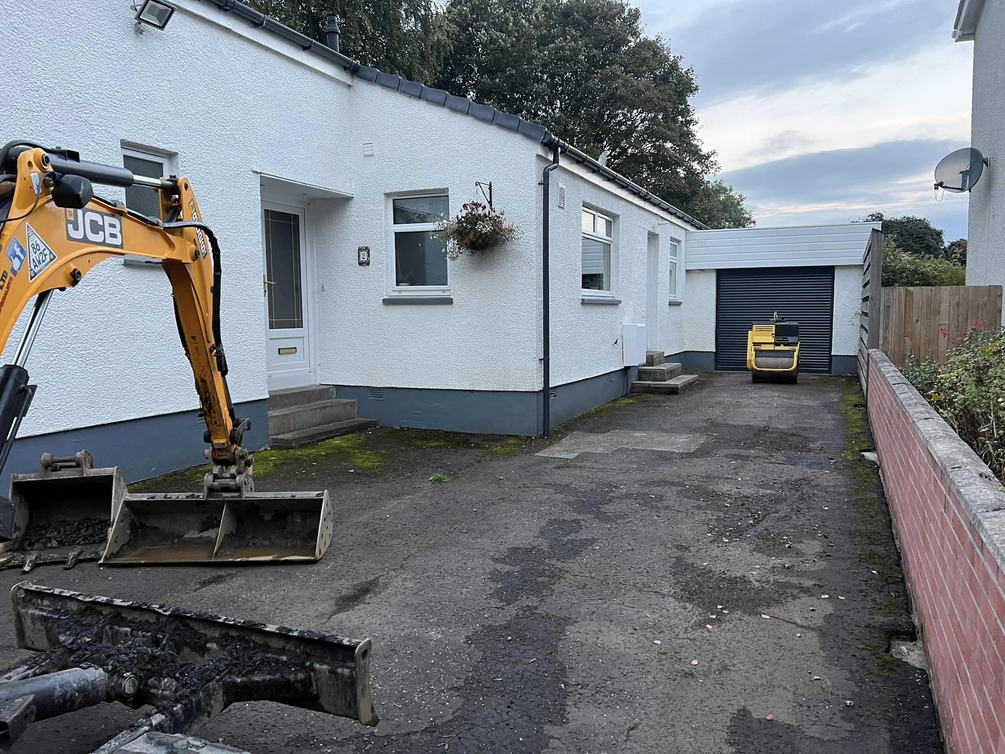 preparation work to extend driveway