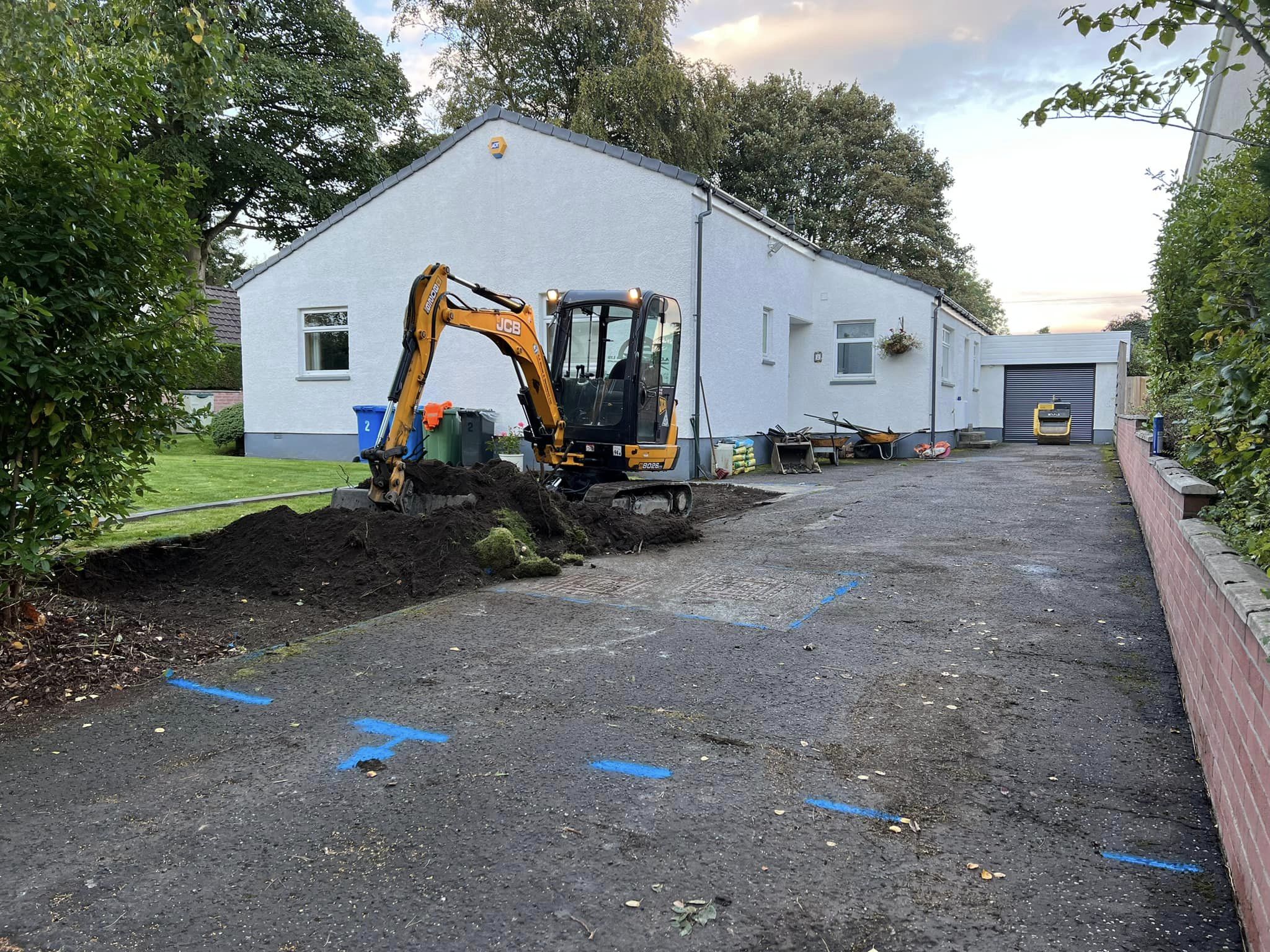 preparation work to extend driveway