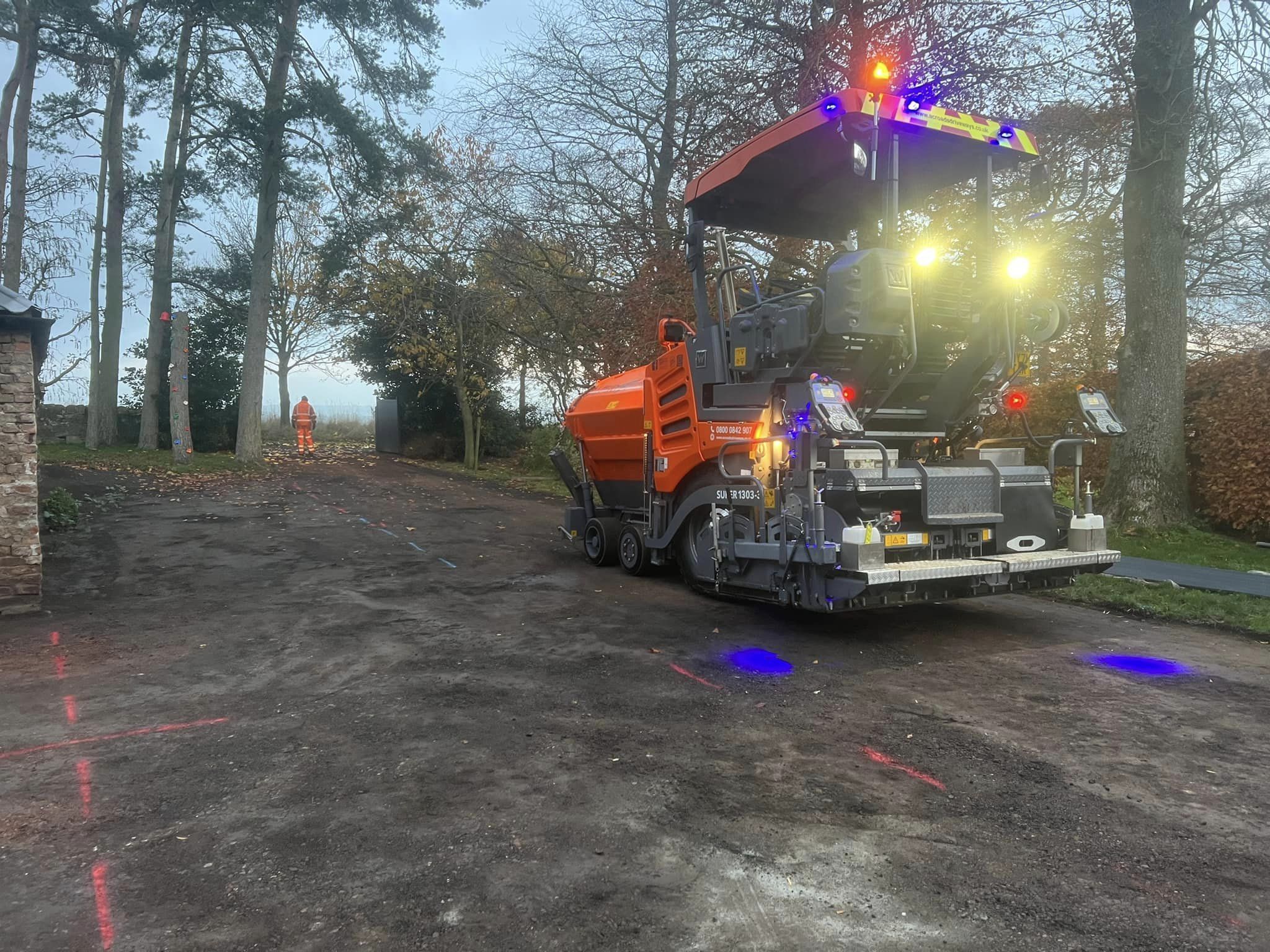 road surfacing preparation work - duns, borders