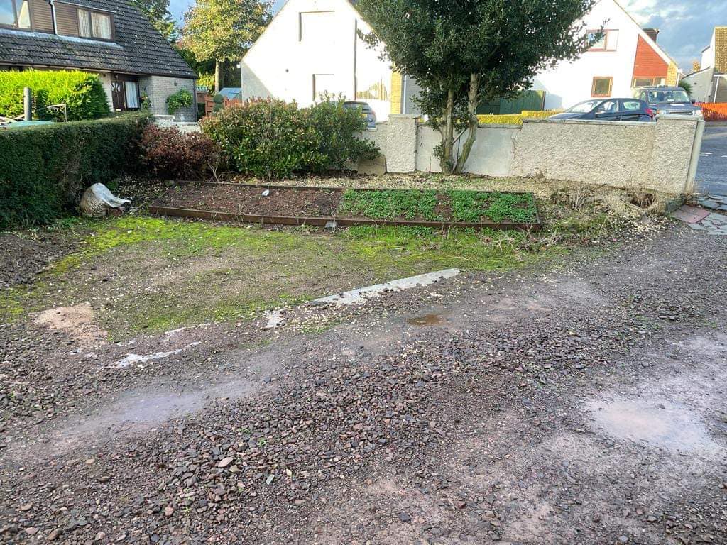 Before, old driveway to be renovated - Duns, Borders