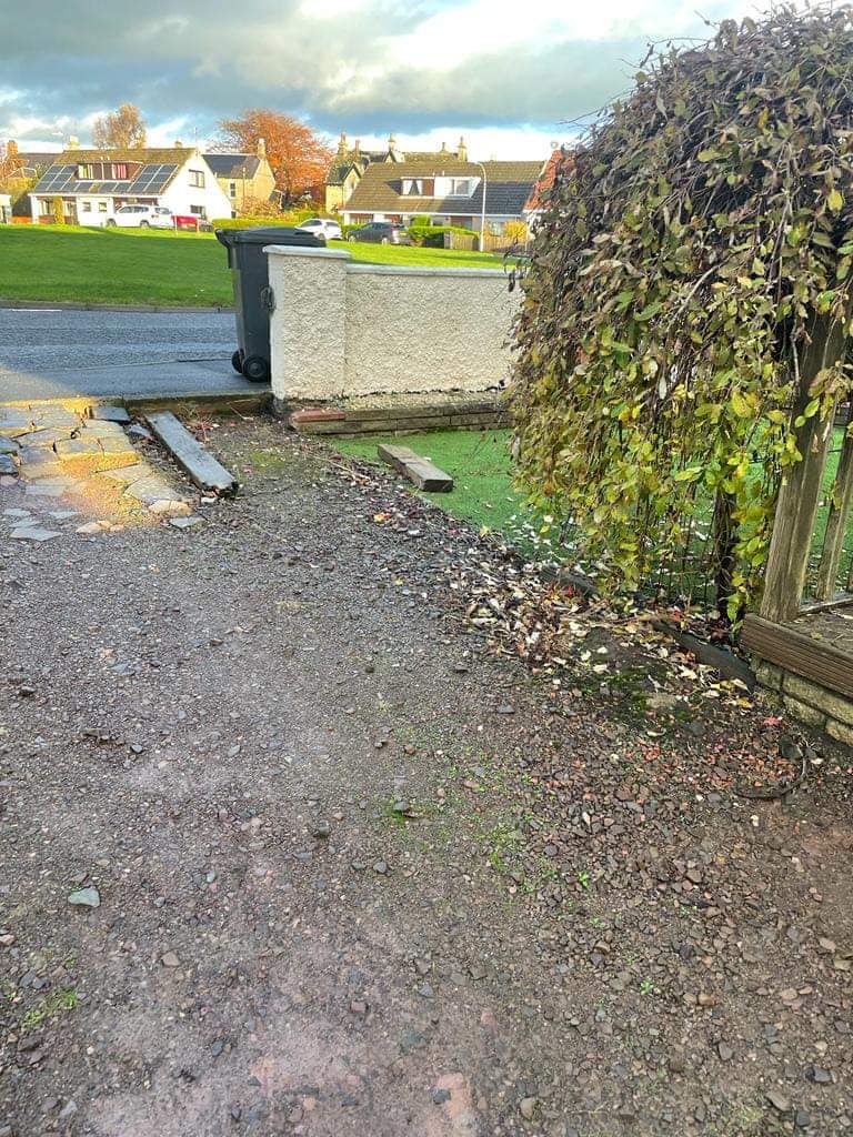 Before, old driveway to be renovated - Duns, Borders