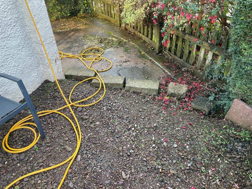 Before, old driveway to be renovated - Duns, Borders