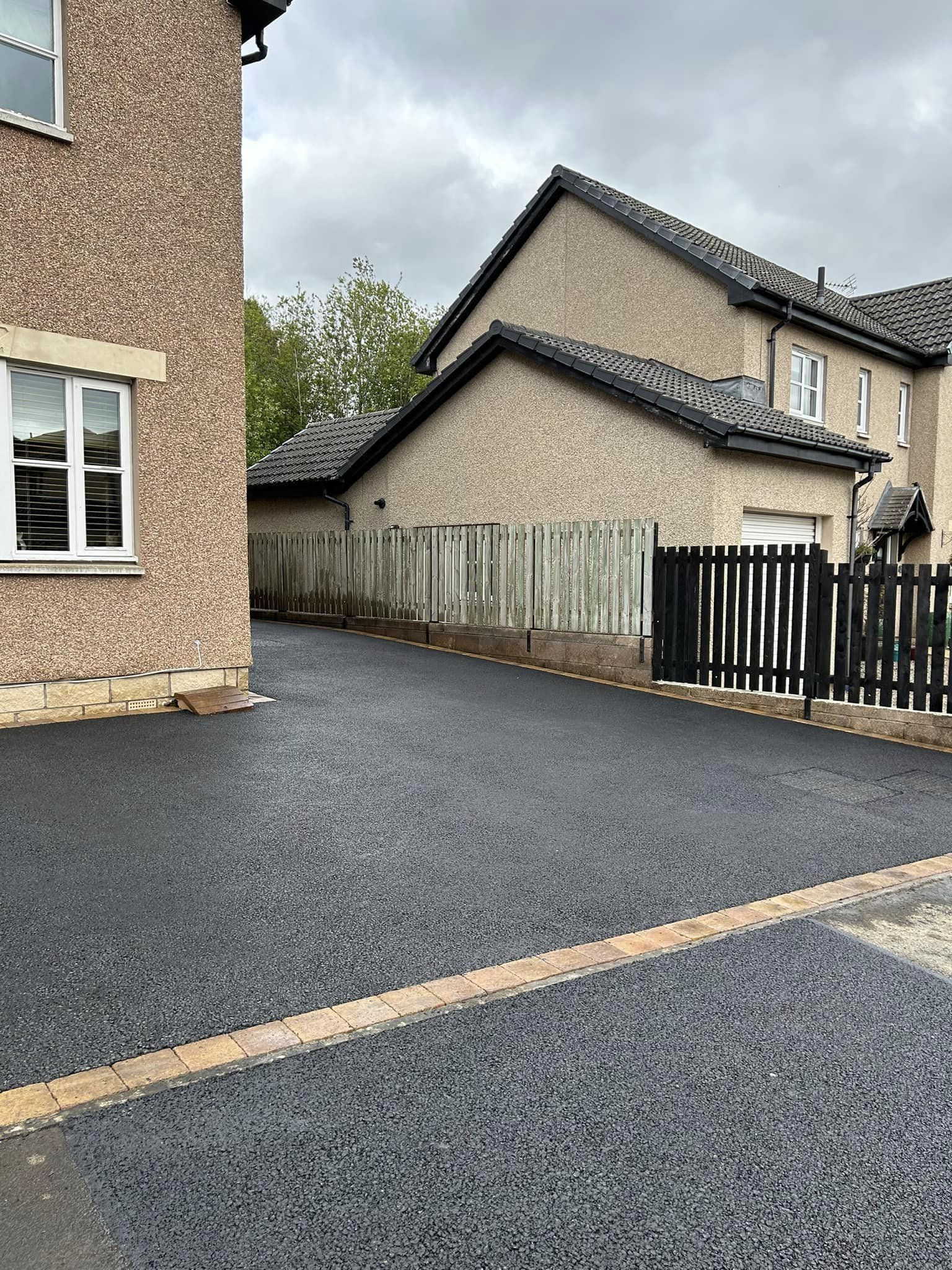 New Tarmac Driveway & Tegula Brick Border KELSO