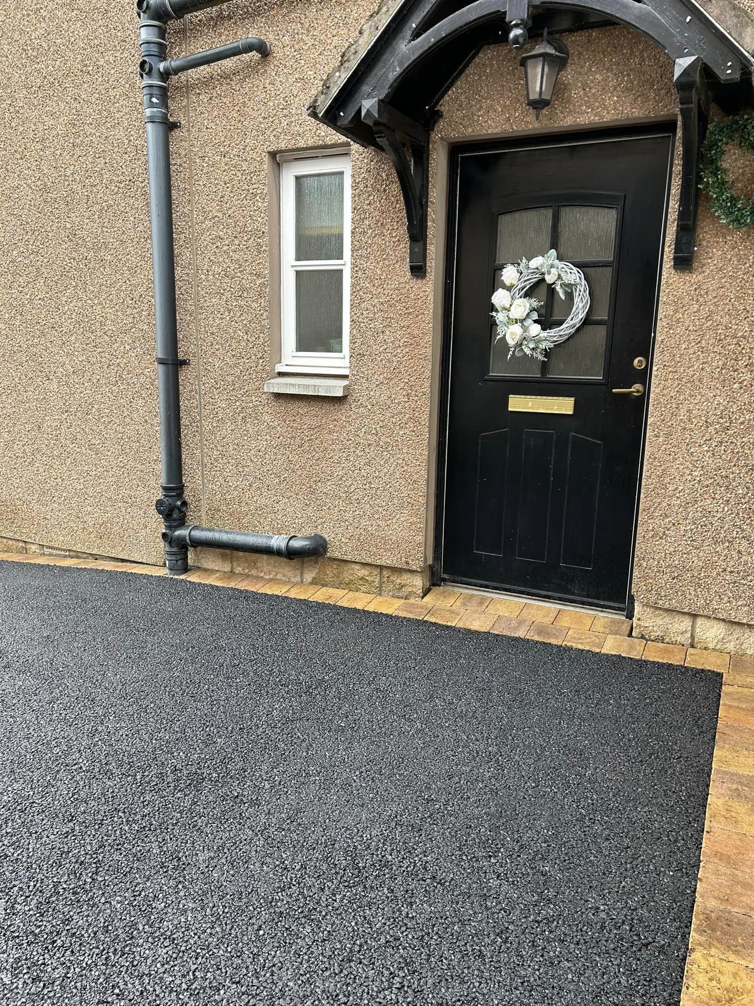 New Tarmac Driveway & Tegula Brick Border KELSO