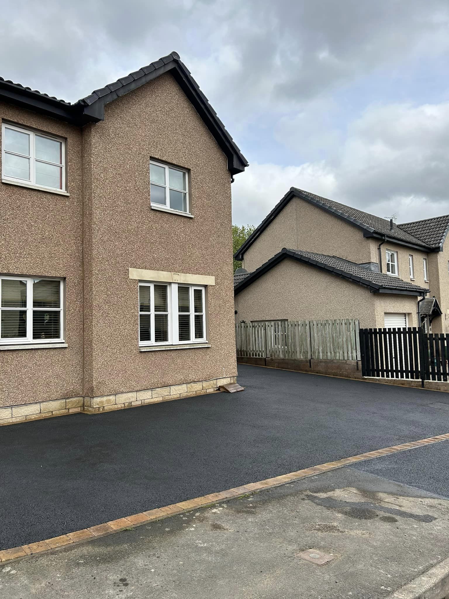 New Tarmac Driveway & Tegula Brick Border KELSO