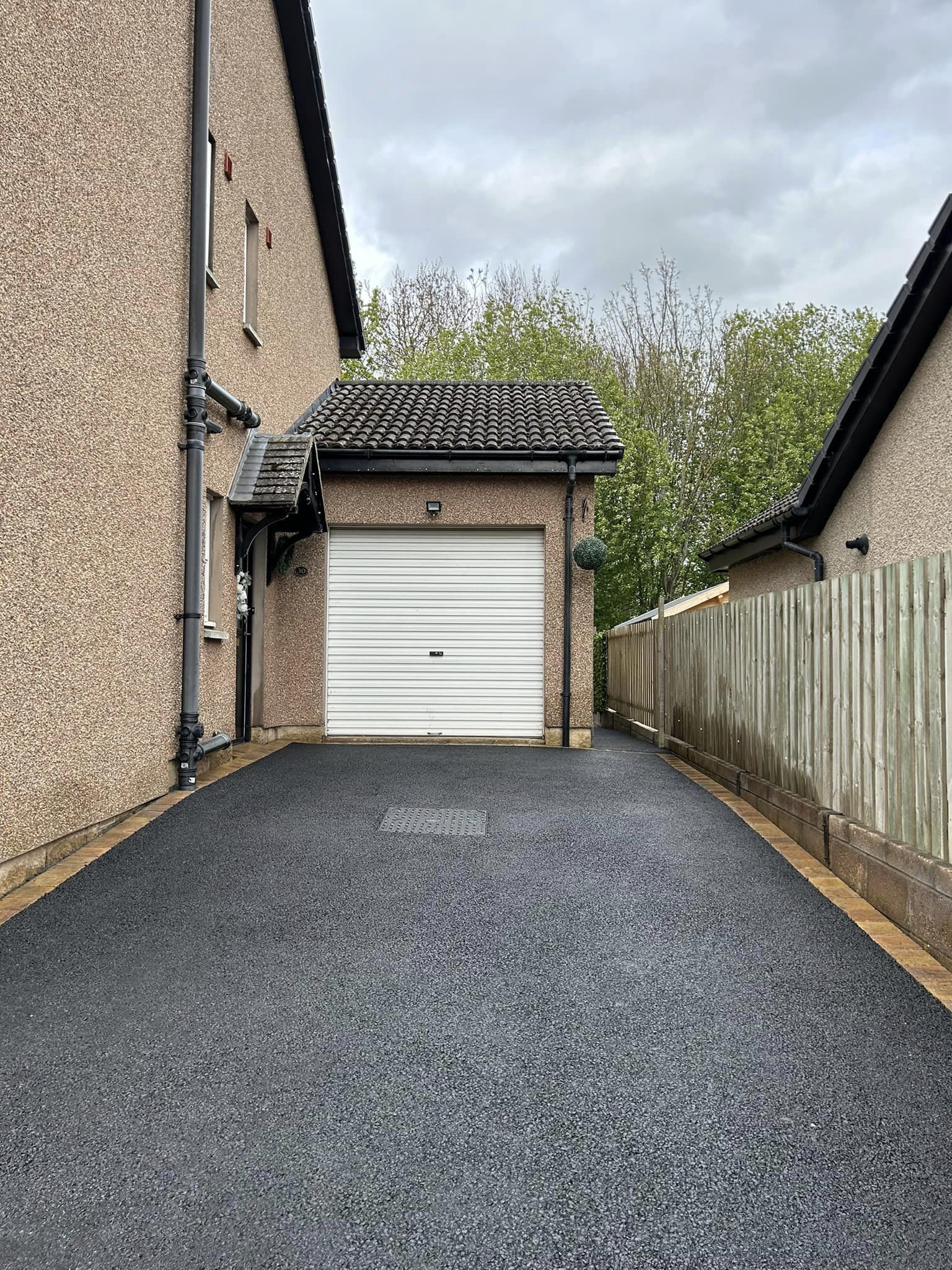 New Tarmac Driveway & Tegula Brick Border KELSO