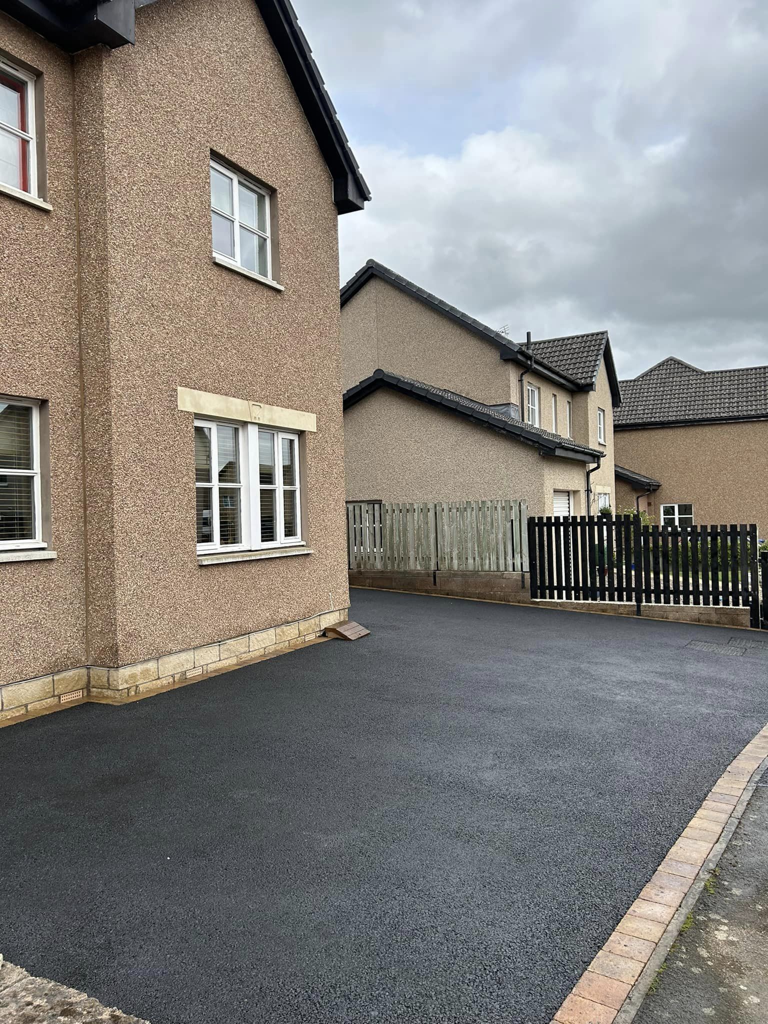 New Tarmac Driveway & Tegula Brick Border KELSO