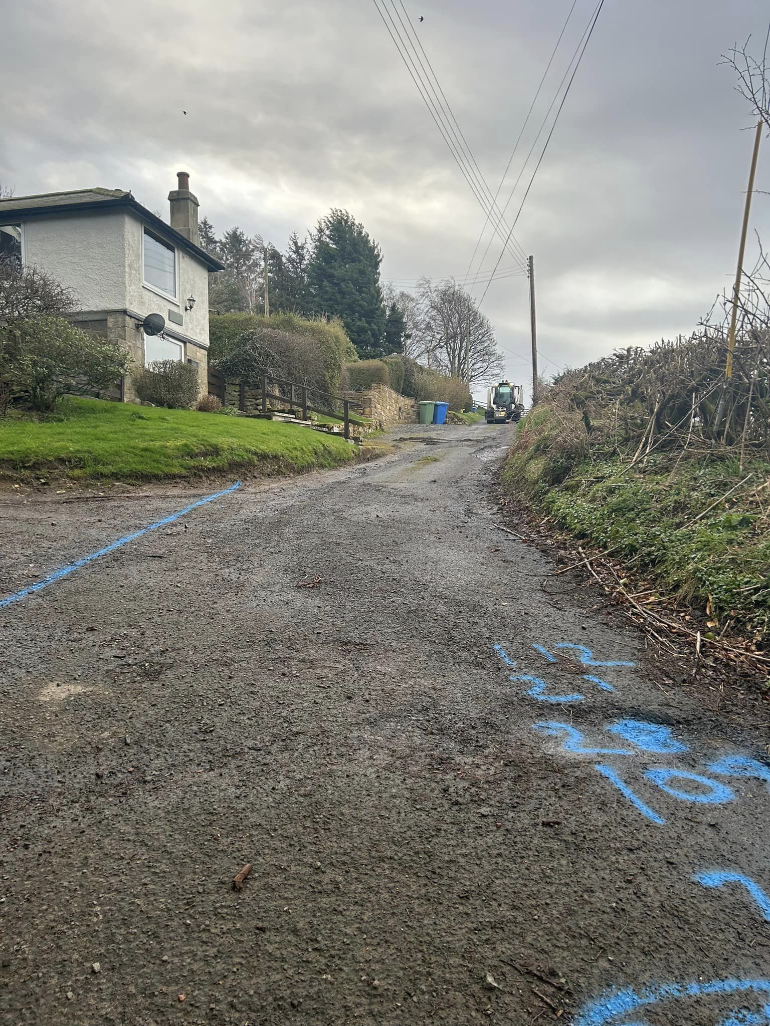 excavate and remove old access road