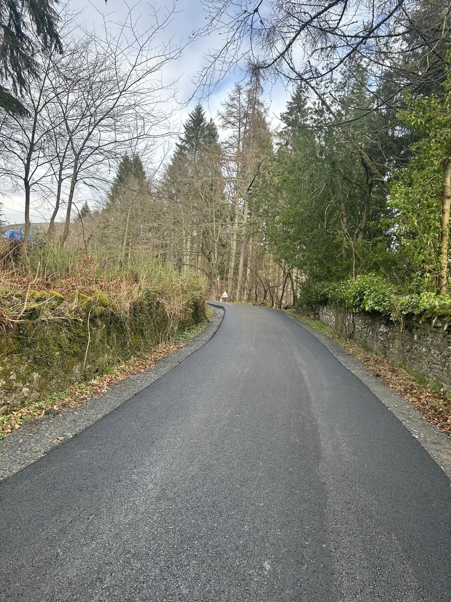 smooth tarmac cycle track selkirk borders scotland