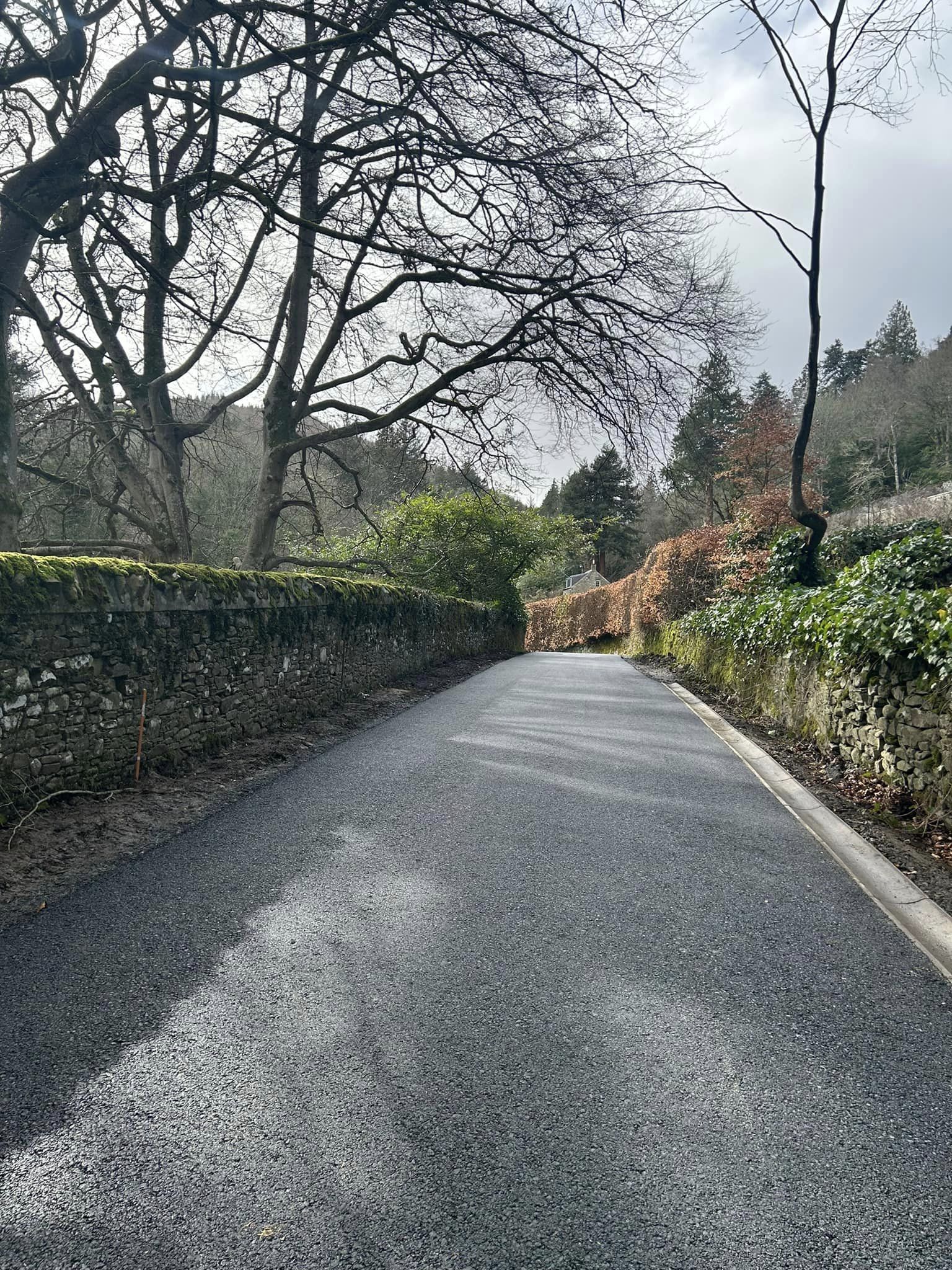 smooth tarmac cycle track selkirk borders scotland
