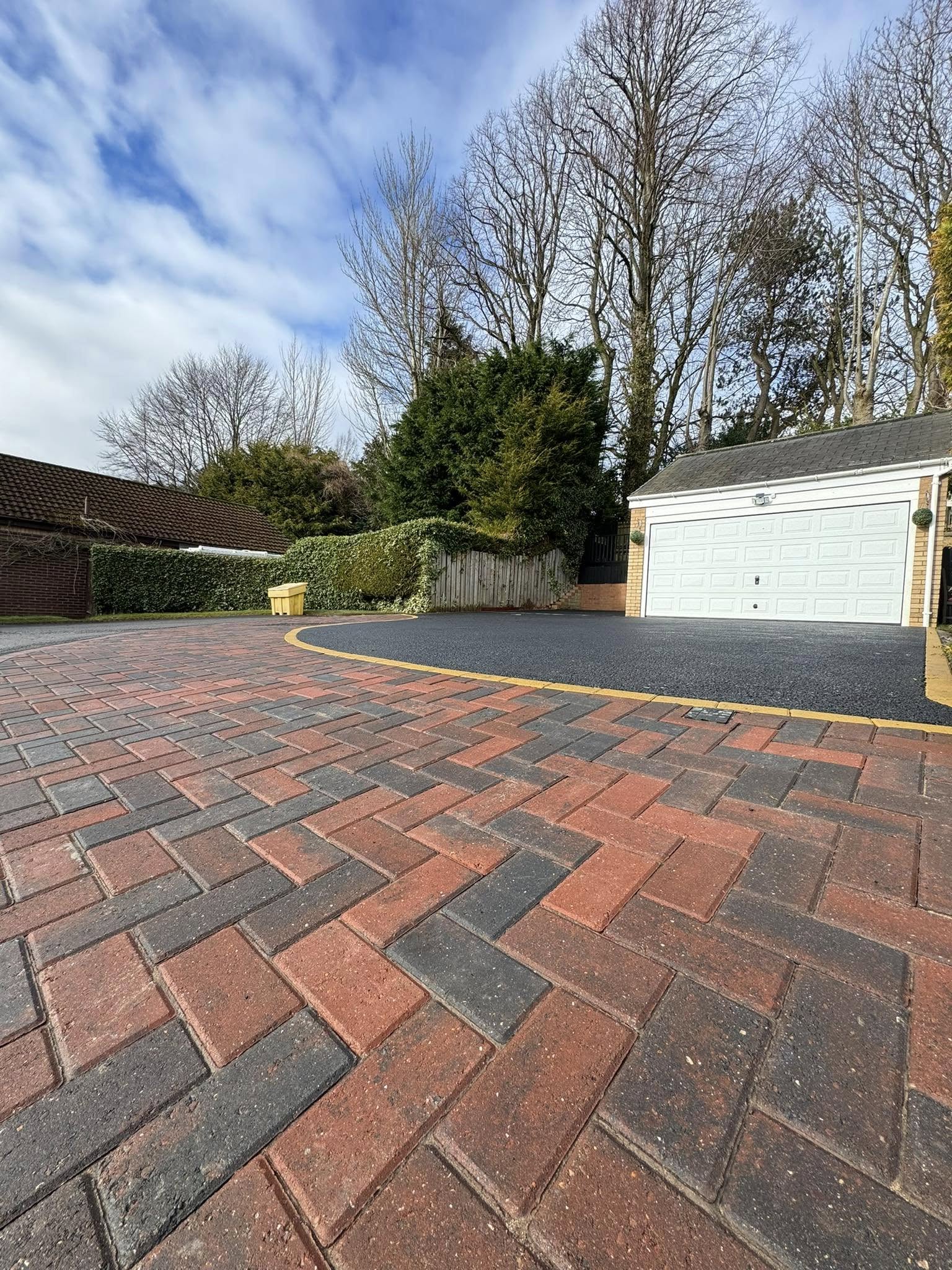 Tarmac Driveway with Block Paving - Northumberland