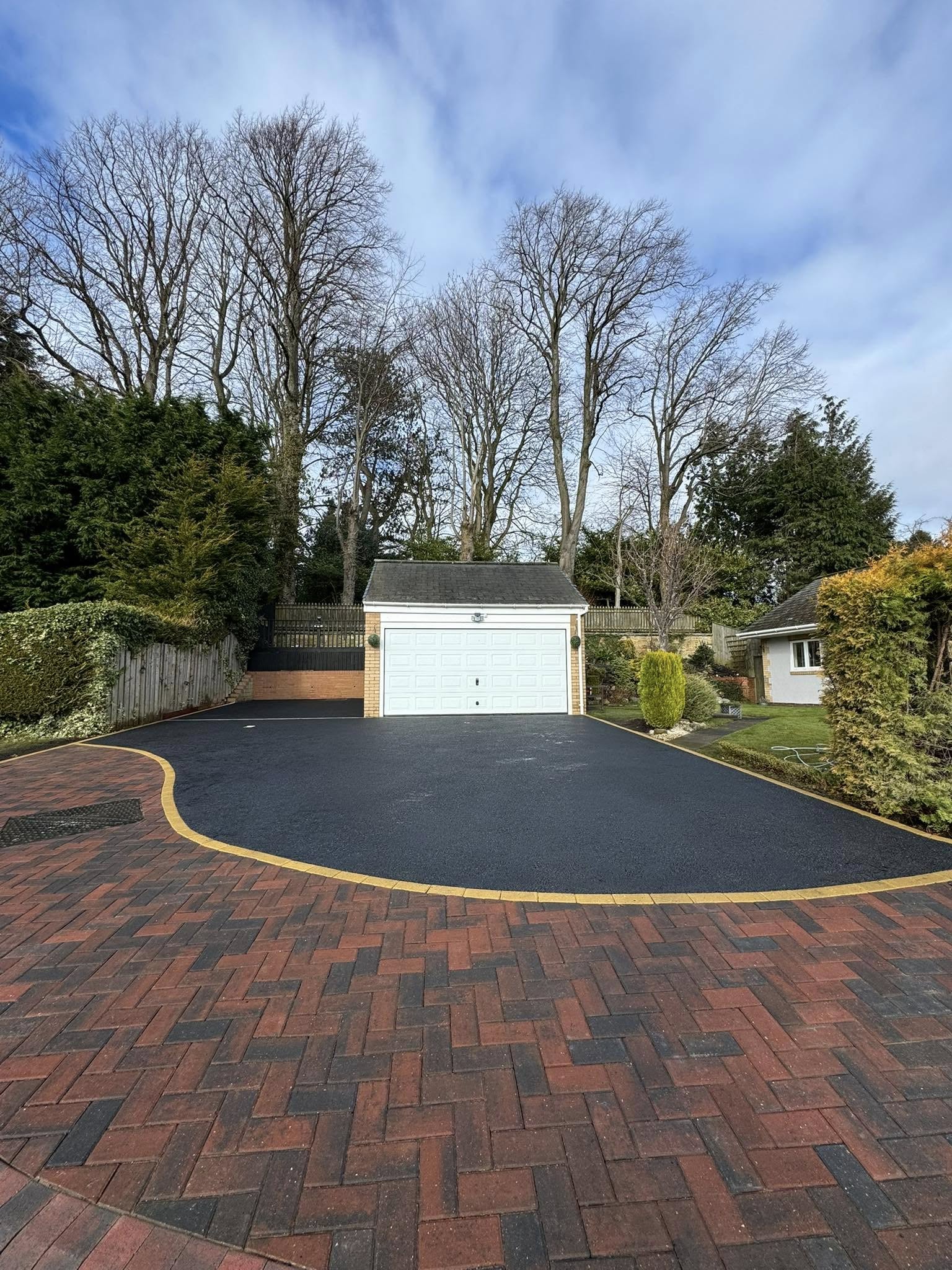 Tarmac Driveway with Block Paving - Northumberland