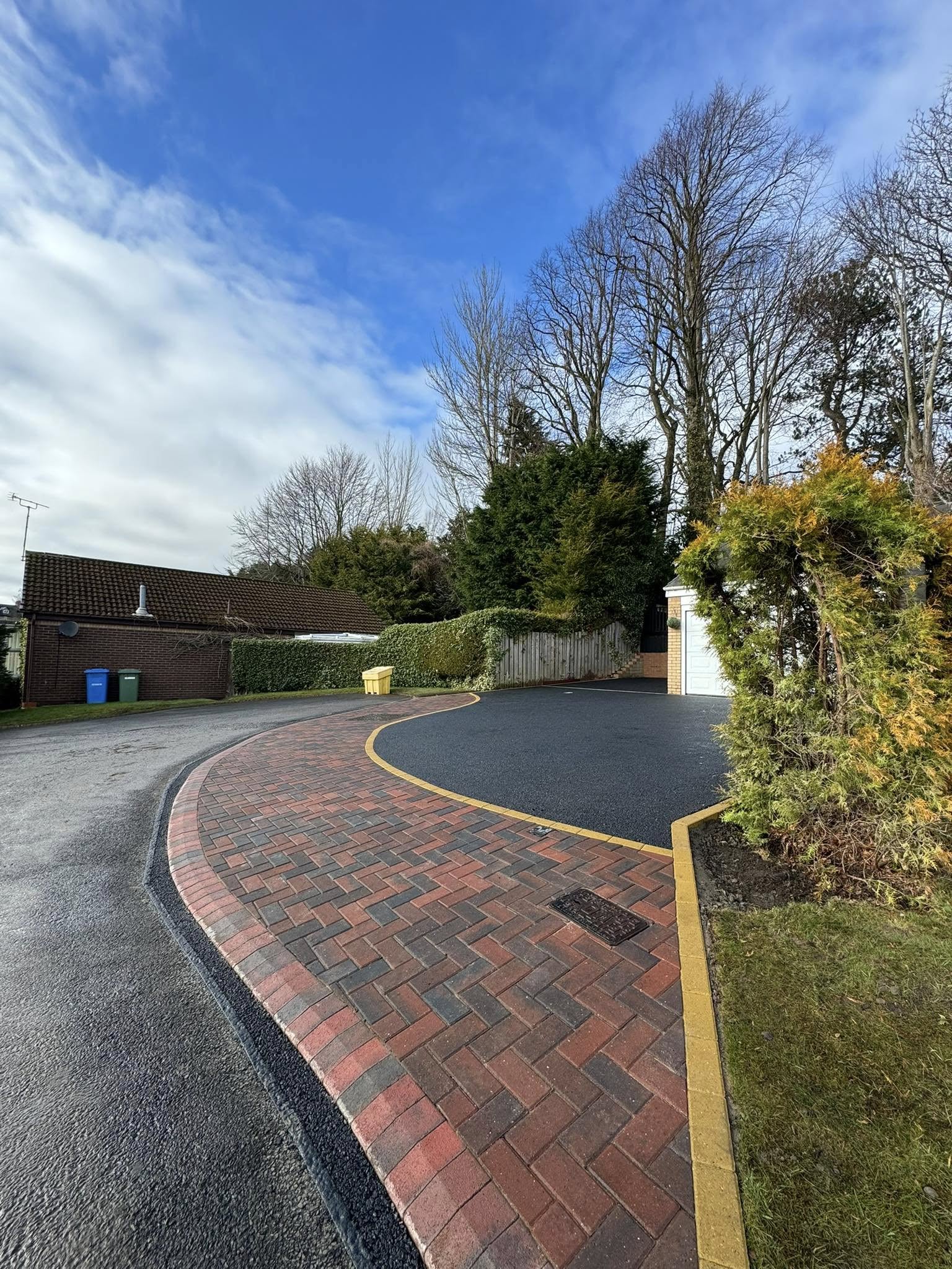 Tarmac Driveway with Block Paving - Northumberland