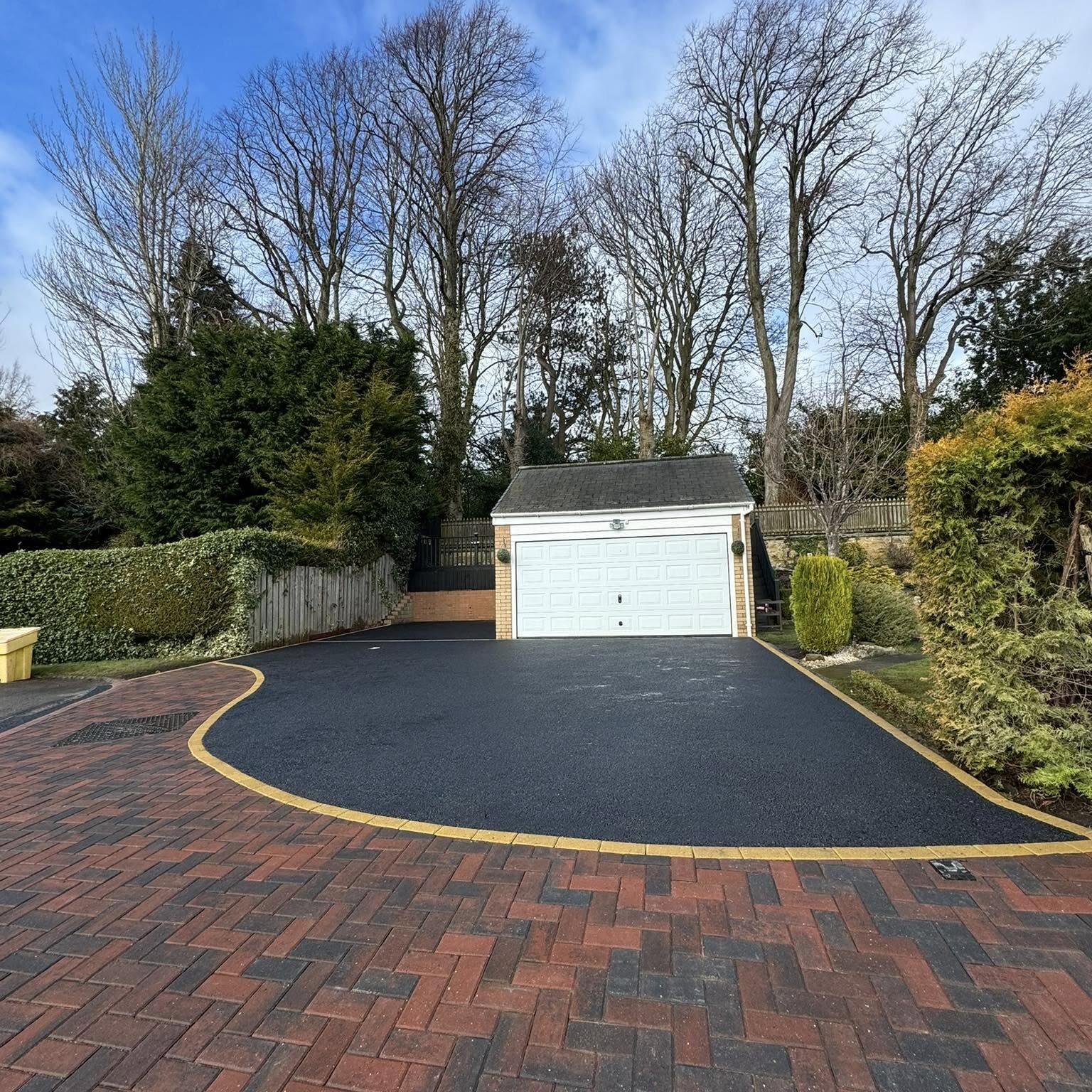 Tarmac Driveway with Block Paving - Northumberland