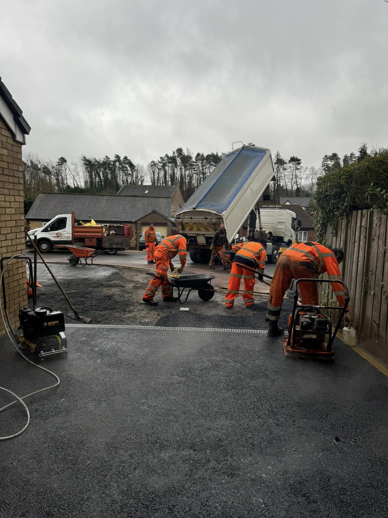 Tarmac Driveway with Block Paving - Northumberland