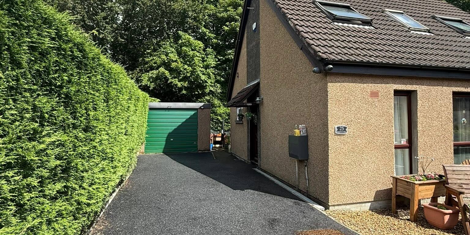 Single-Car Tarmac Driveway with Kerbing, ACO Drainage Channel