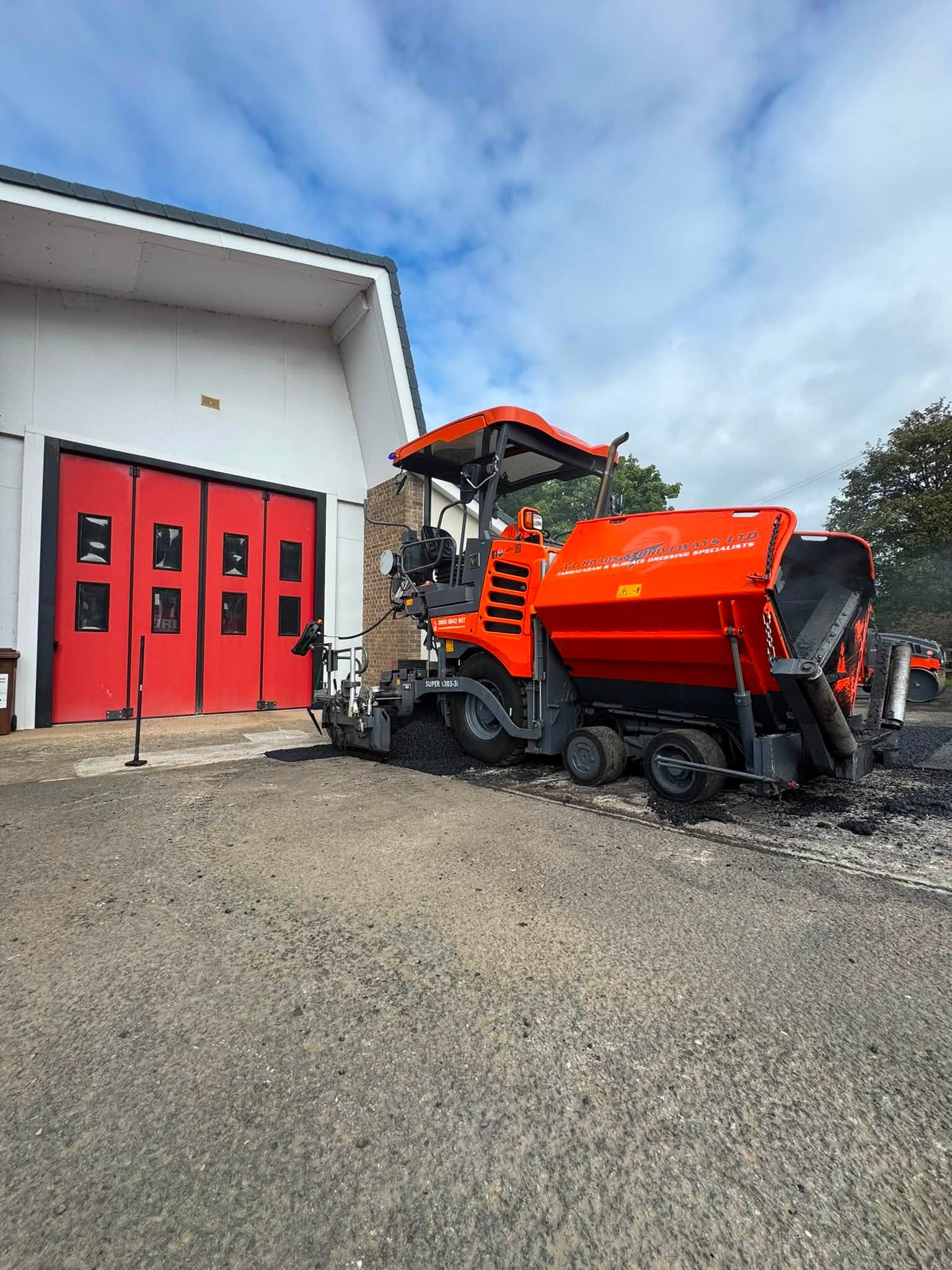 Resurfacing Allendale Fire Station - Northumberland