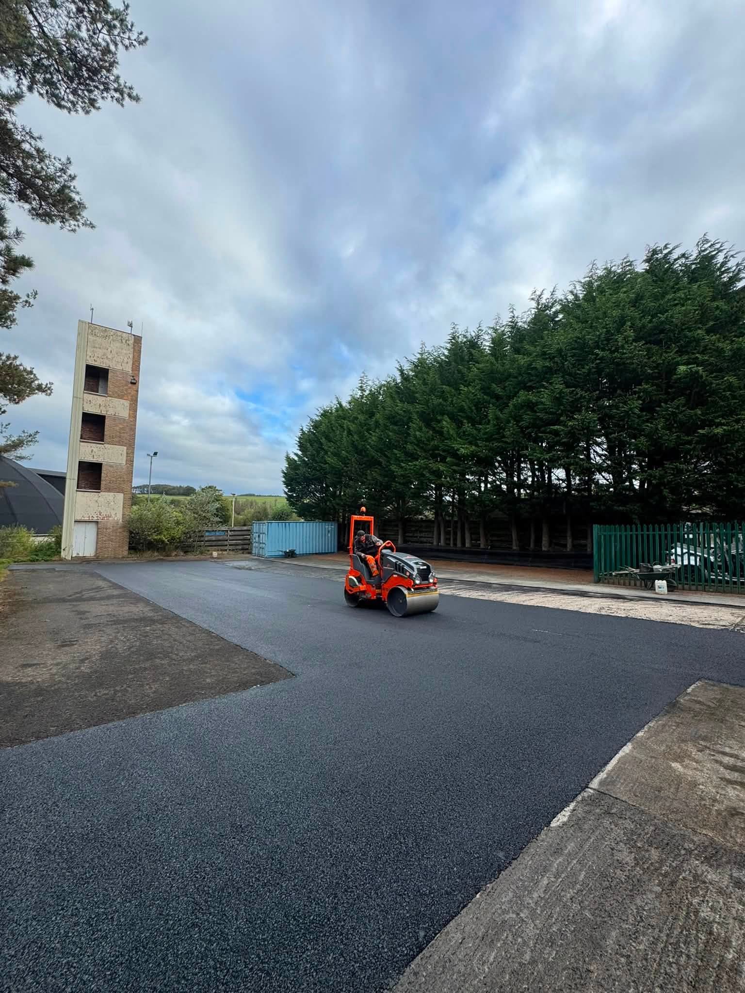 Resurfacing Allendale Fire Station - Northumberland